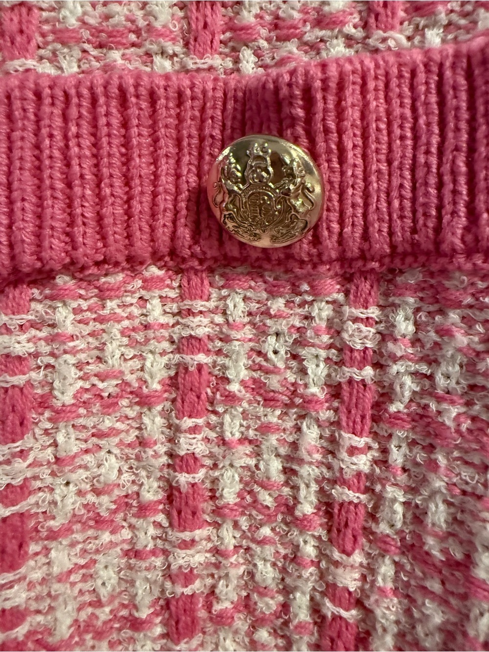 Marled Pink Cardigan Size XL - Picture 4 of 6